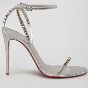 Christian Louboutin Silver Spike Heel So Me (brand new)